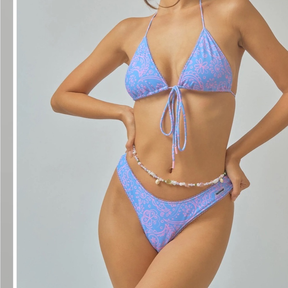 XXL Martini high rise cheeky bottoms in Lazy Paisley - Blackbough Swim